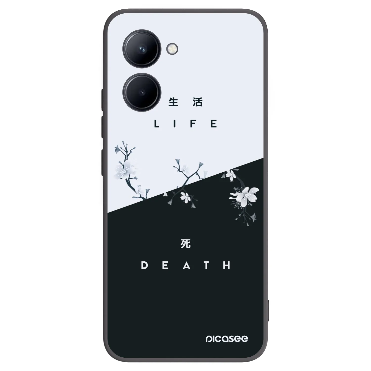 Picasee husă neagră din silicon pentru Realme C33 (2023) - Life - Death