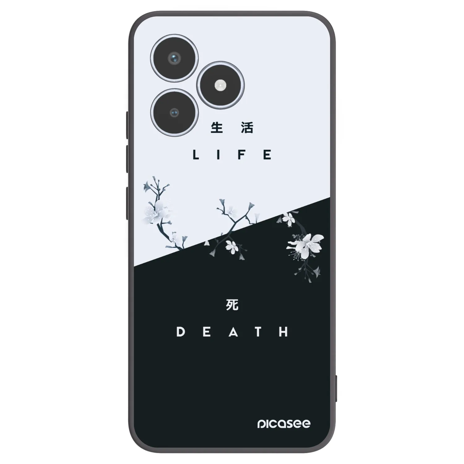 Picasee husă neagră din silicon pentru Realme C53 - Life - Death