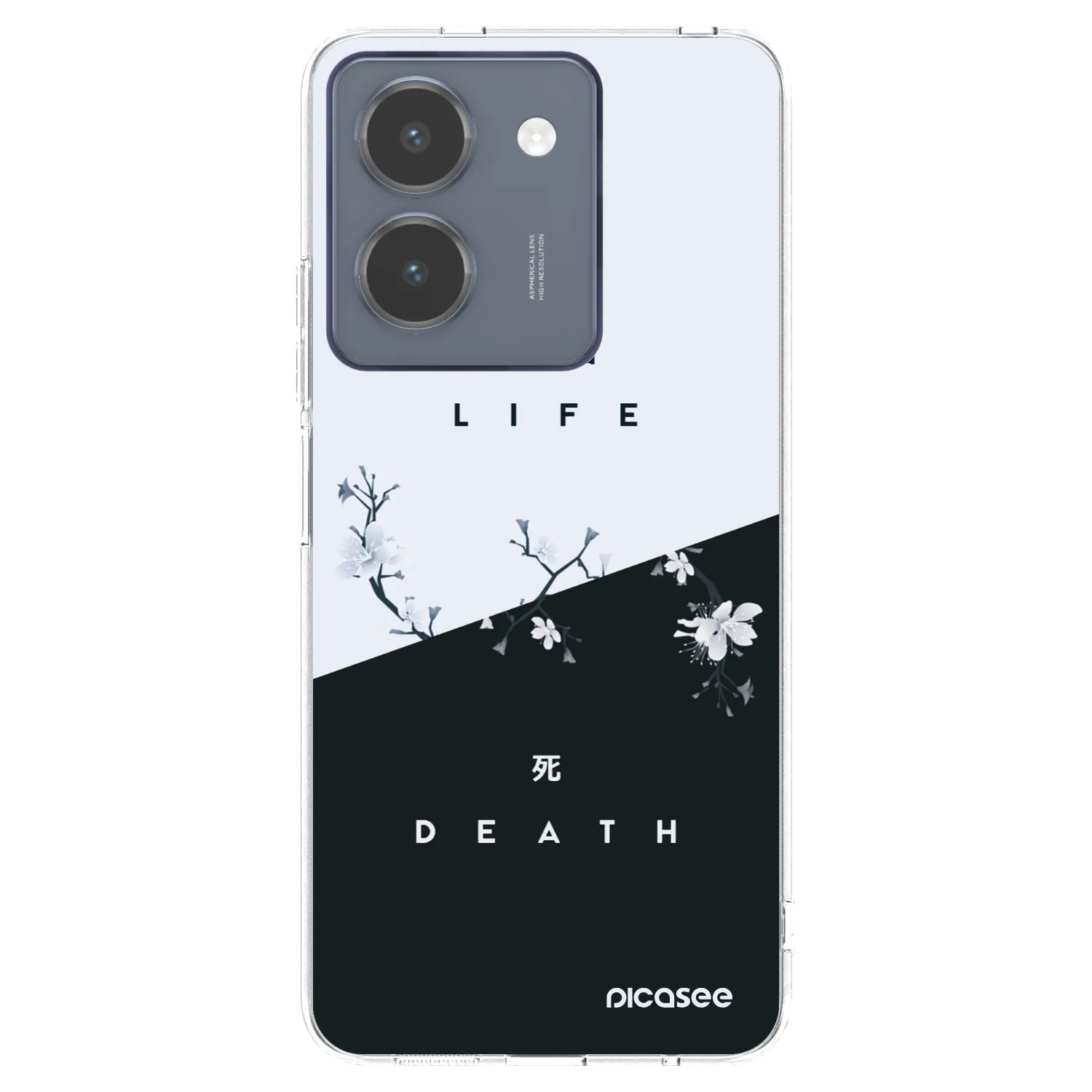 Picasee husă transparentă din silicon pentru Vivo Y36 4G - Life - Death