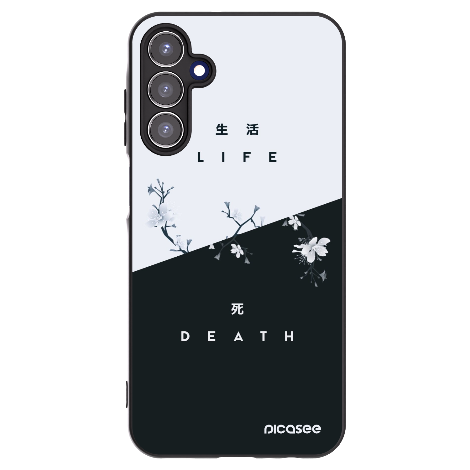 Picasee husă neagră din silicon pentru Samsung Galaxy A15 A155F 4G - Life - Death
