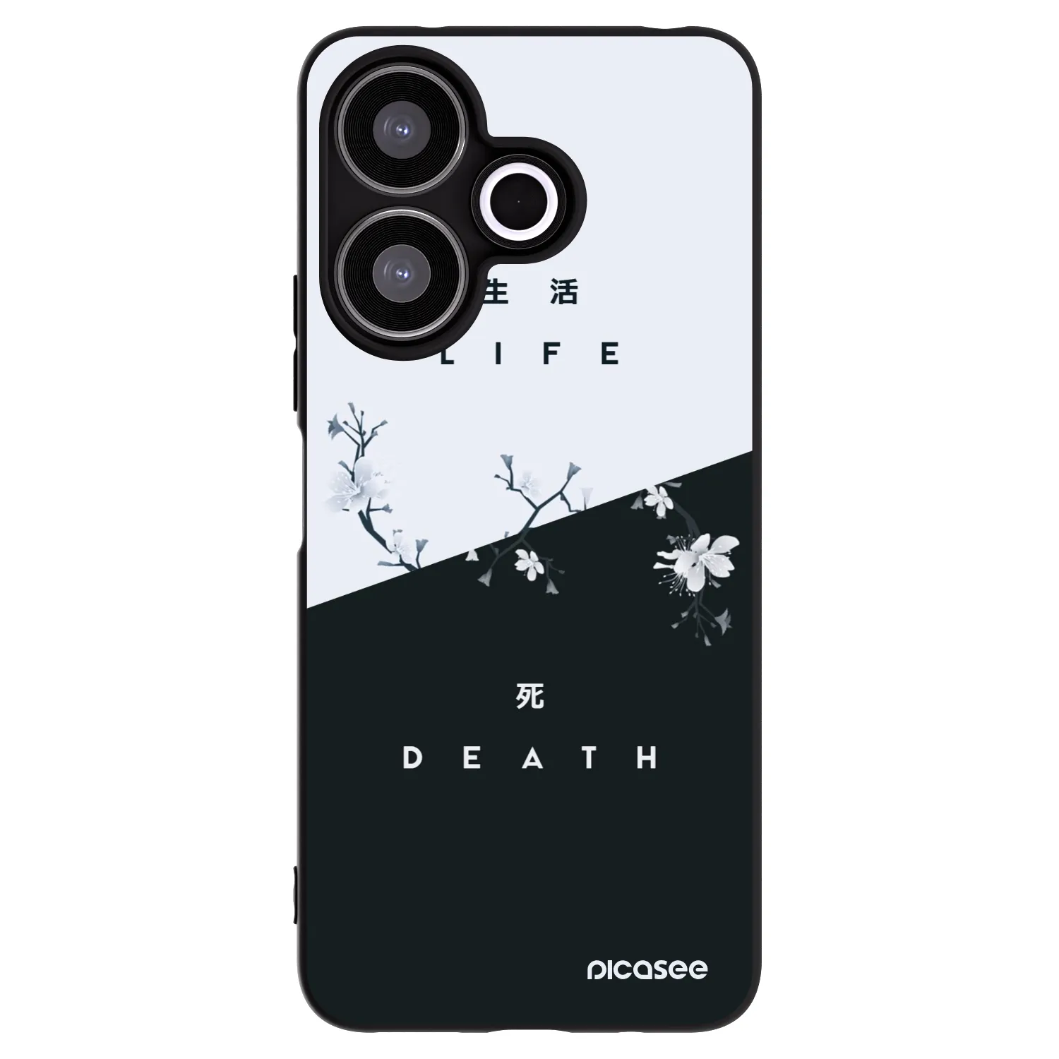 Picasee husă neagră din silicon pentru Xiaomi Redmi 13 4G - Life - Death