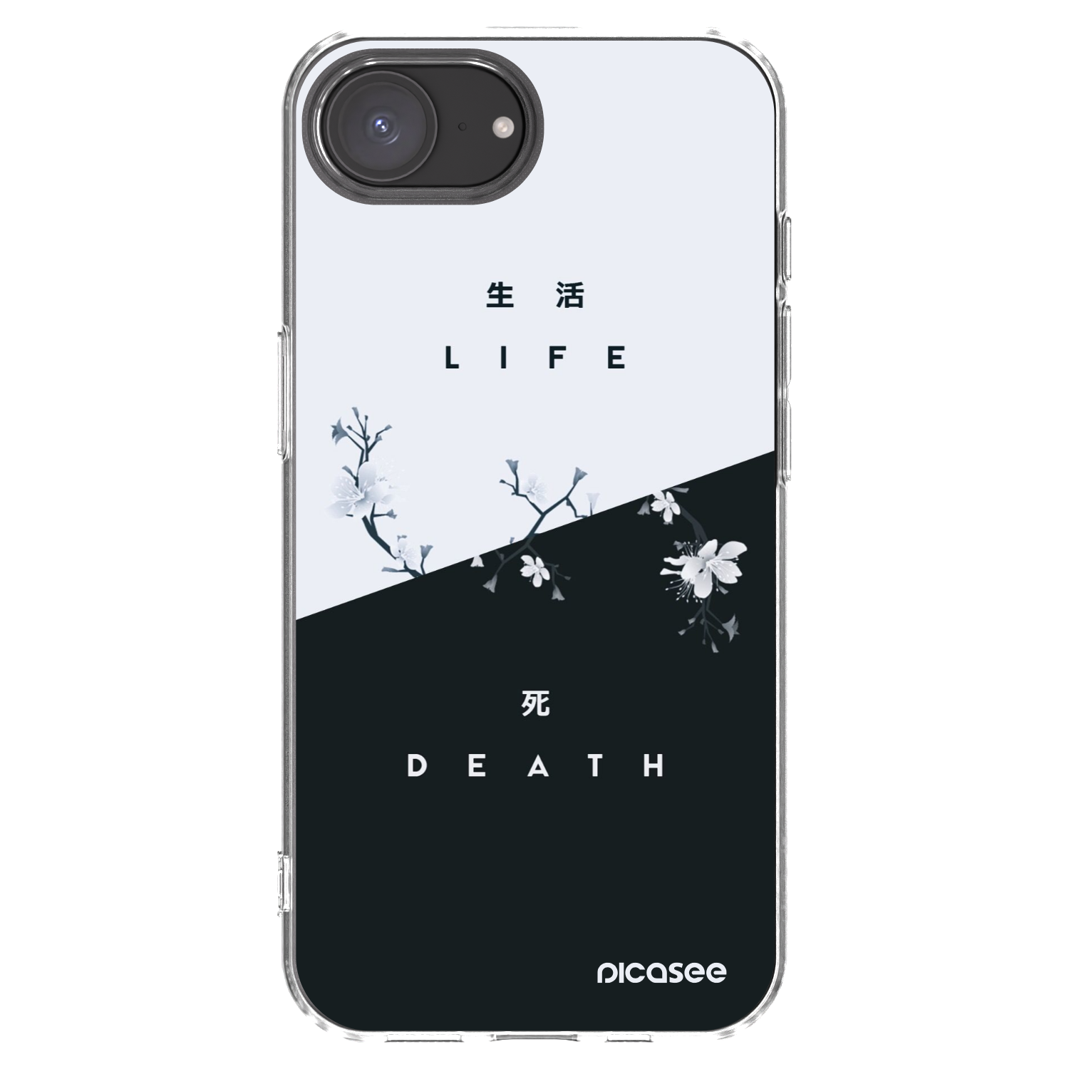 Picasee husă transparentă din silicon pentru Apple iPhone 16e - Life - Death