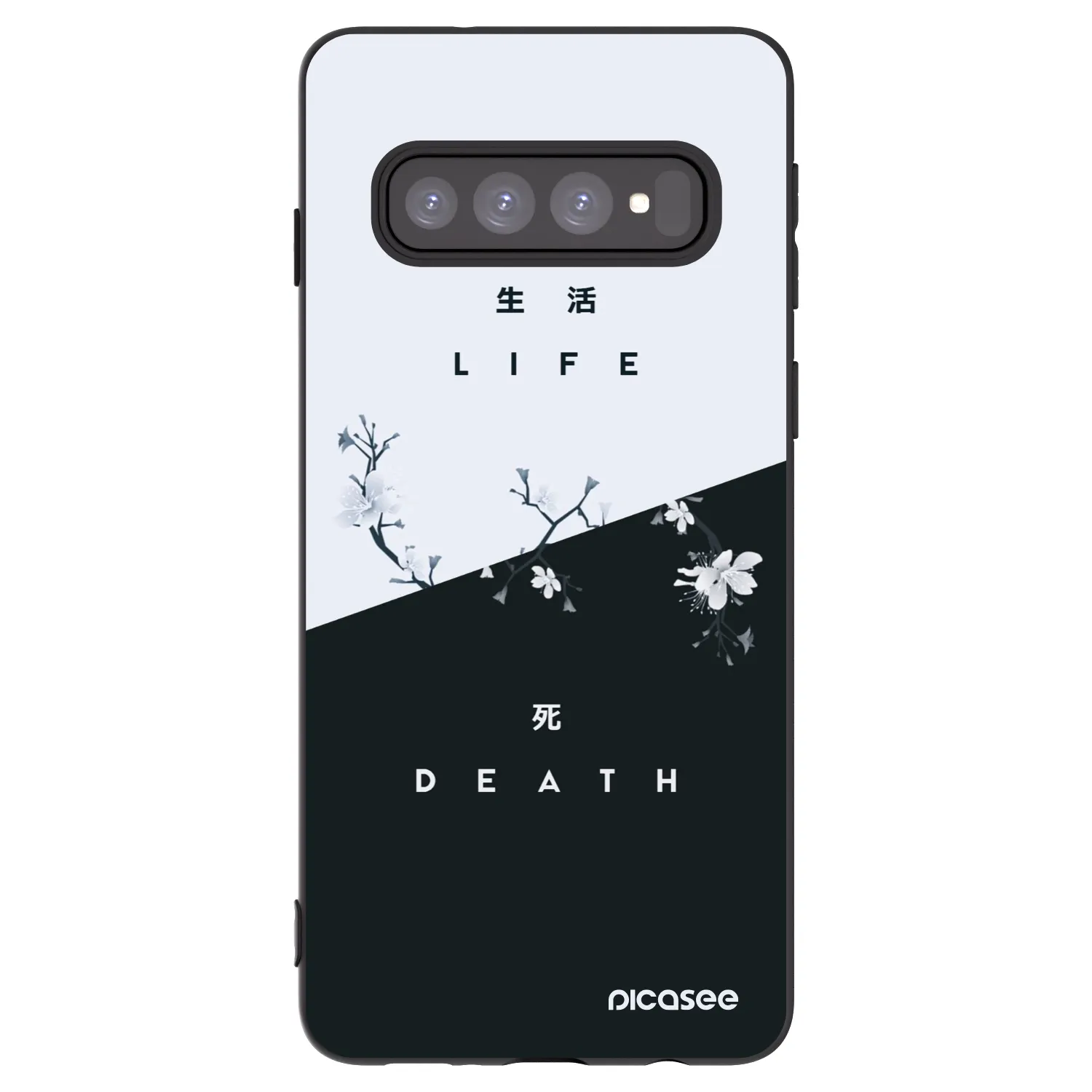 Picasee husă neagră din silicon pentru Samsung Galaxy S10 G973 - Life - Death
