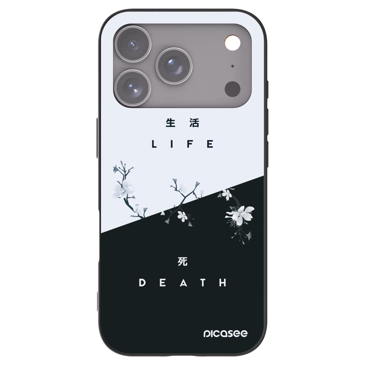 Picasee husă neagră din silicon pentru Apple iPhone 17 Pro - Life - Death