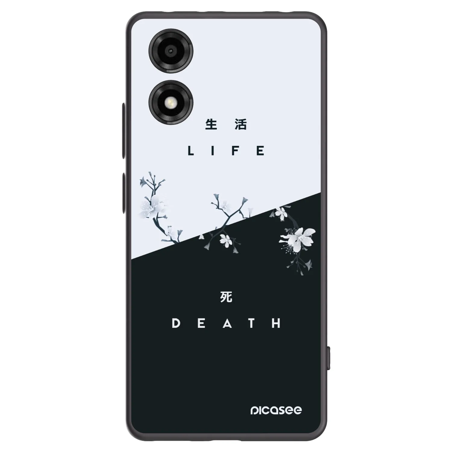 Picasee husă neagră din silicon pentru Motorola Moto E14 - Life - Death