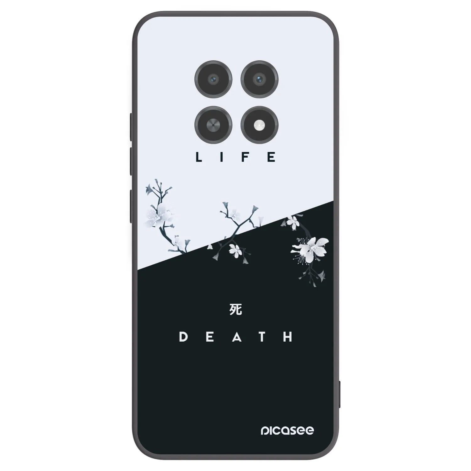 Picasee husă neagră din silicon pentru Realme 12X - Life - Death