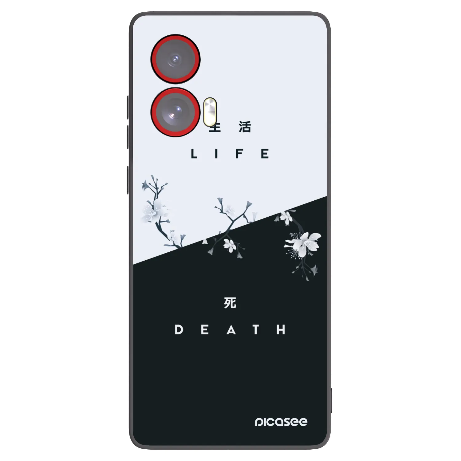 Picasee husă neagră din silicon pentru Motorola Edge 50 Fusion - Life - Death
