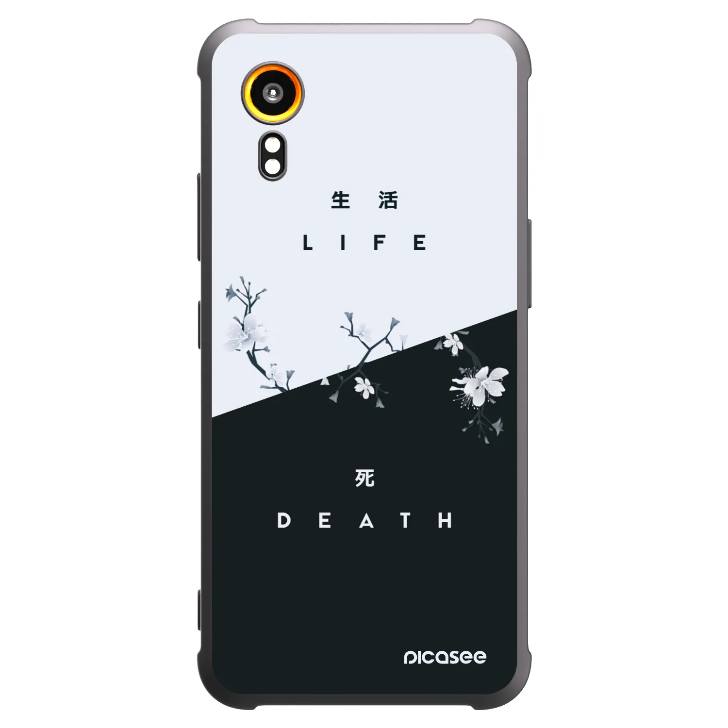 Picasee husă neagră din silicon pentru Samsung Galaxy Xcover 7 - Life - Death