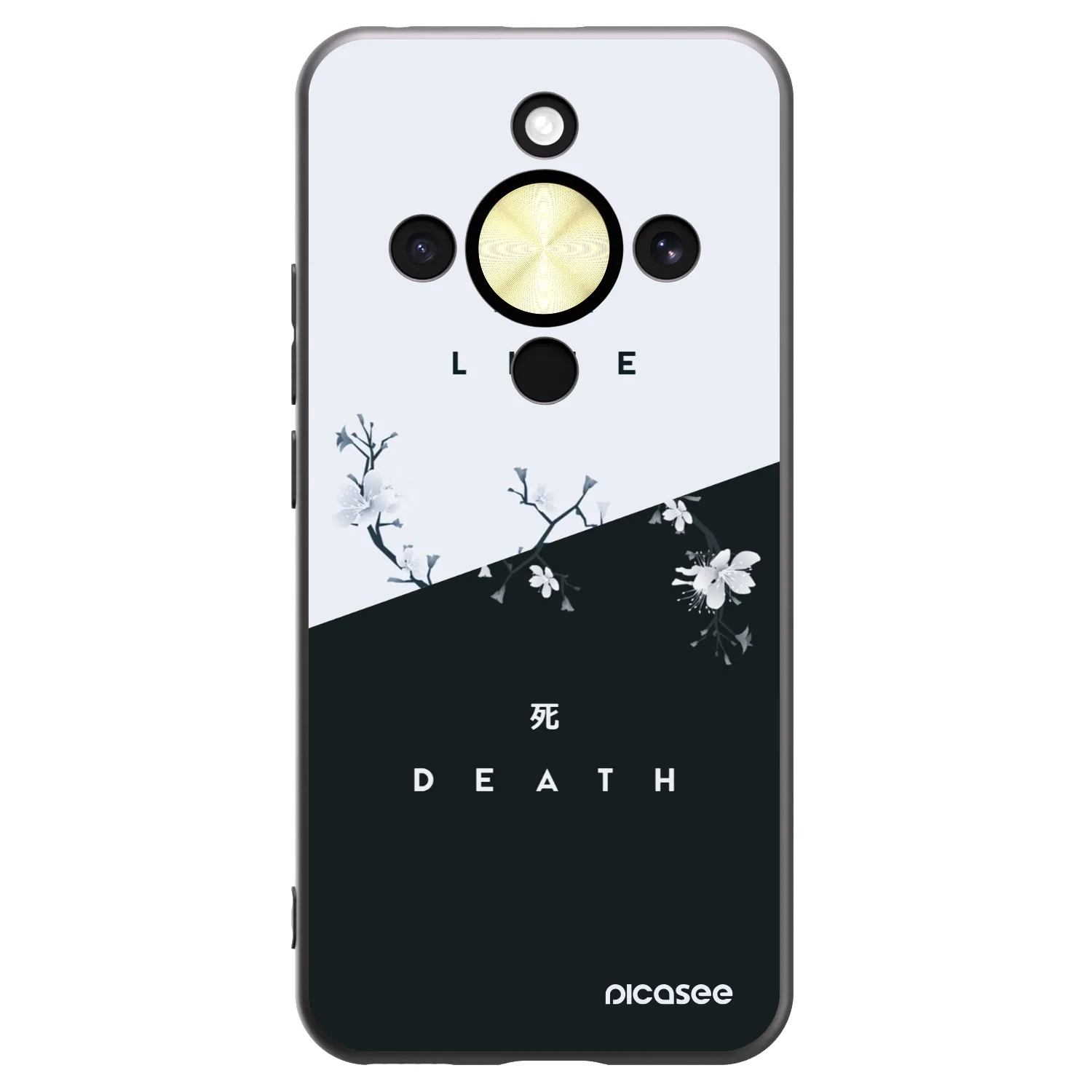 Picasee husă neagră din silicon pentru Honor Magic8 Lite 5G - Life - Death
