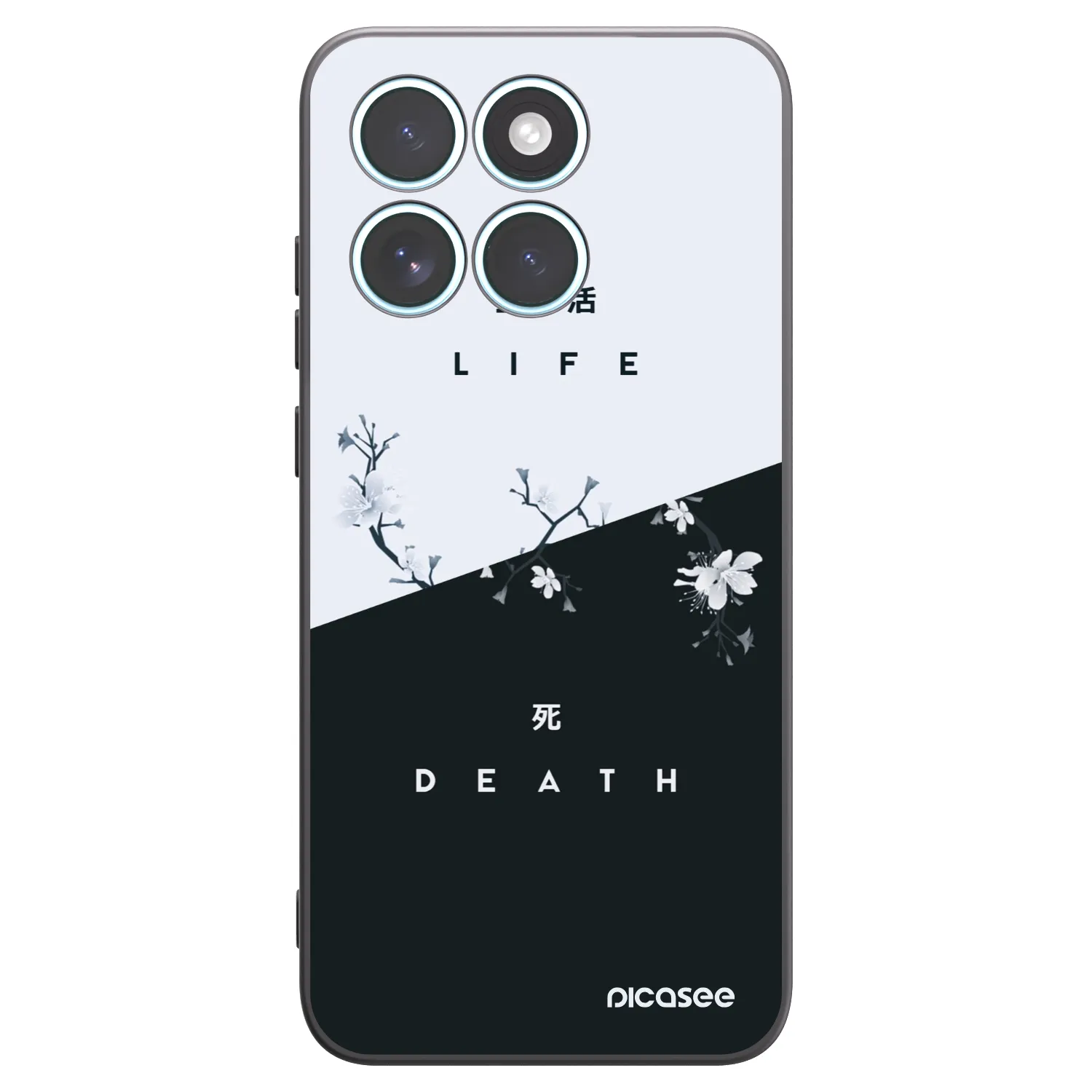 Picasee husă neagră din silicon pentru Motorola Edge 70 Fusion - Life - Death