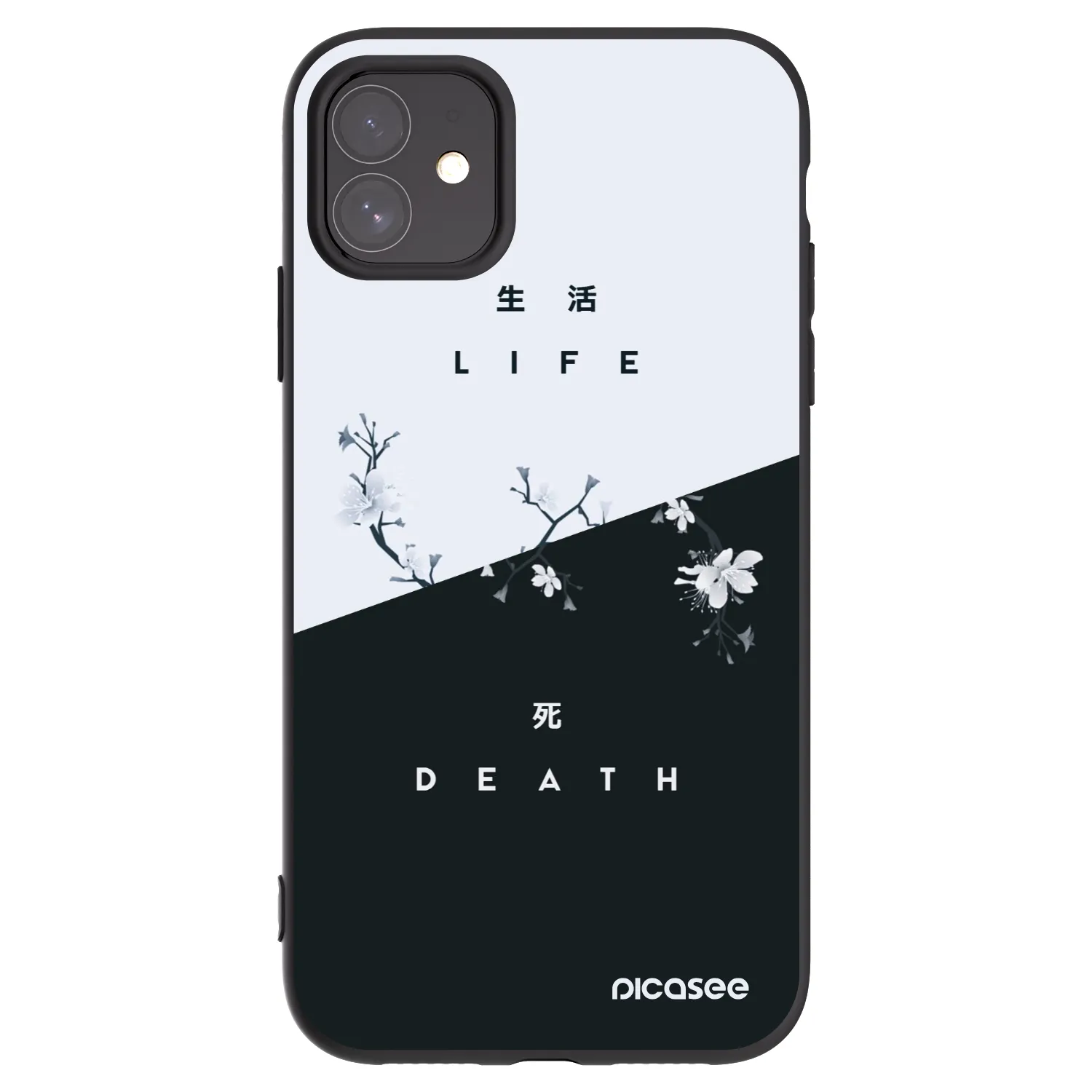 Picasee husă neagră din silicon pentru Apple iPhone 11 - Life - Death