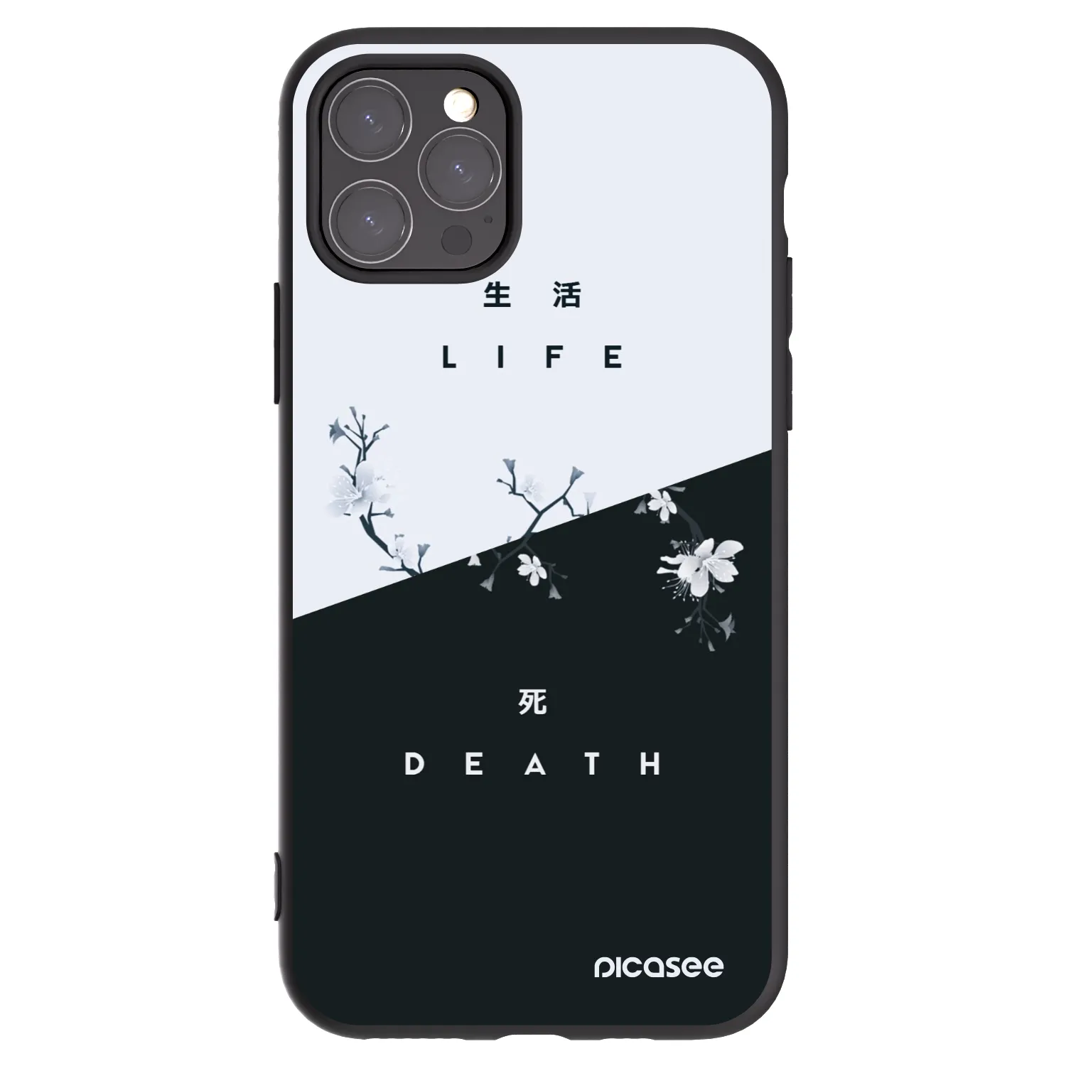 Picasee husă neagră din silicon pentru Apple iPhone 11 Pro - Life - Death