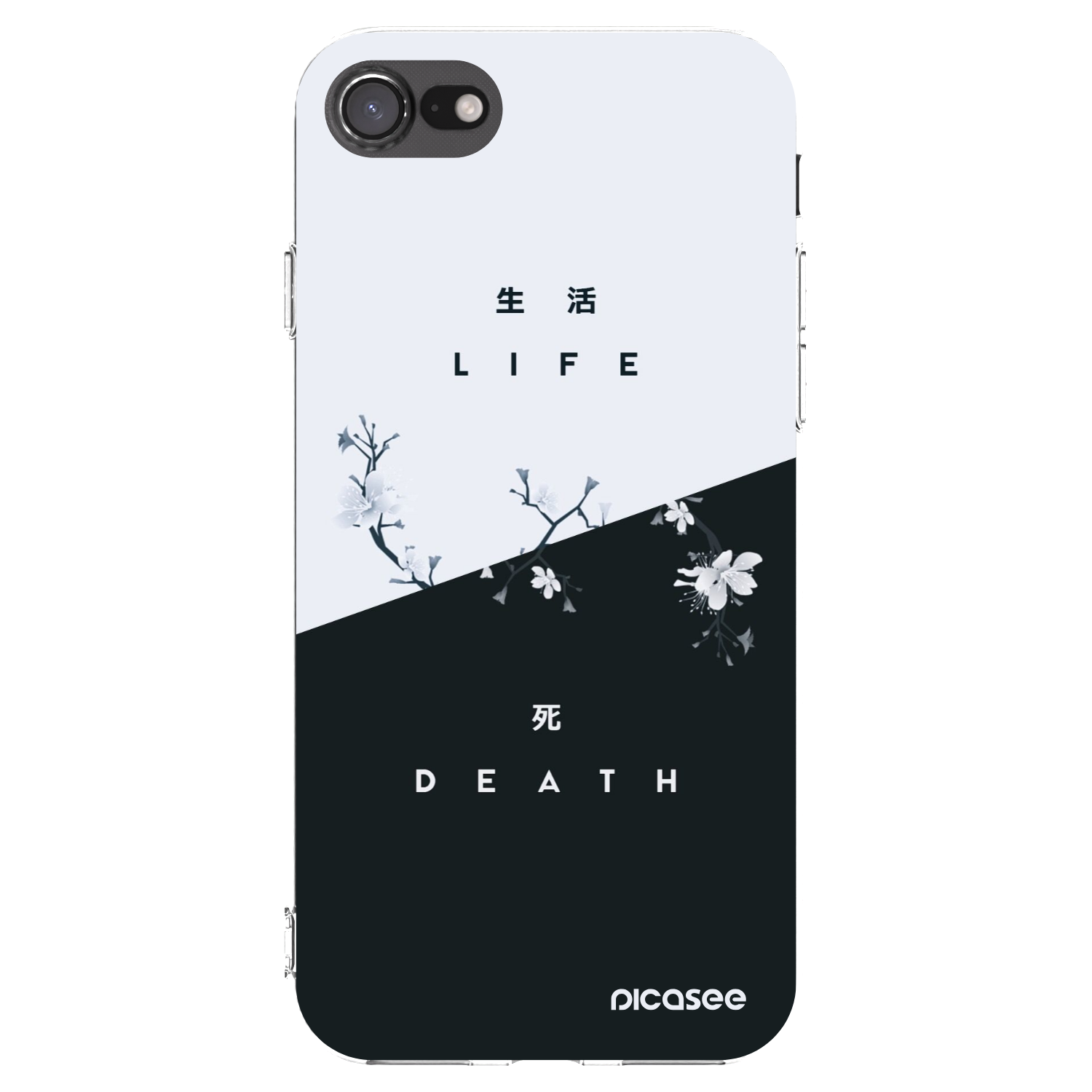 Picasee husă transparentă din silicon pentru Apple iPhone 8 - Life - Death
