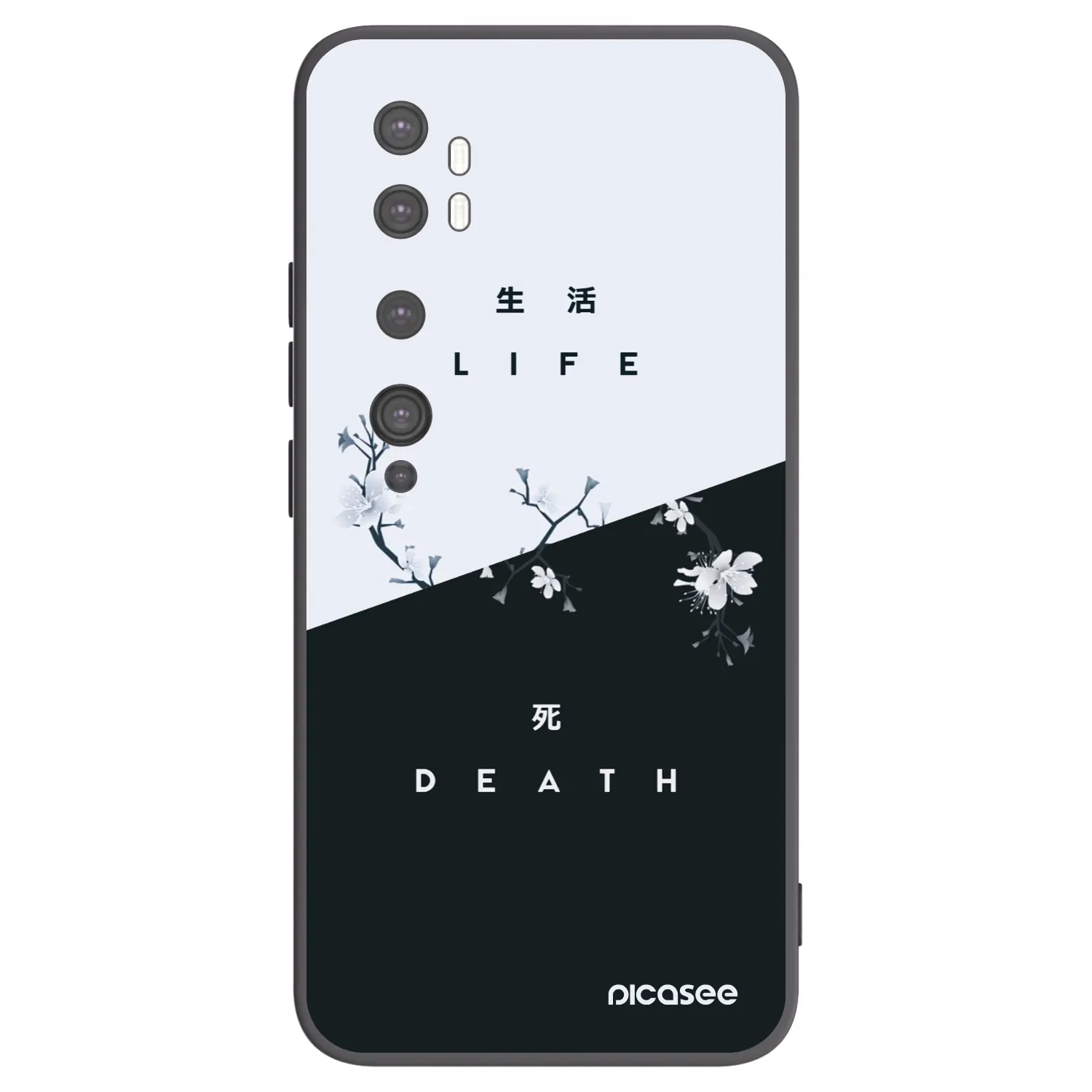 Picasee husă neagră din silicon pentru Xiaomi Mi Note 10 (Pro) - Life - Death