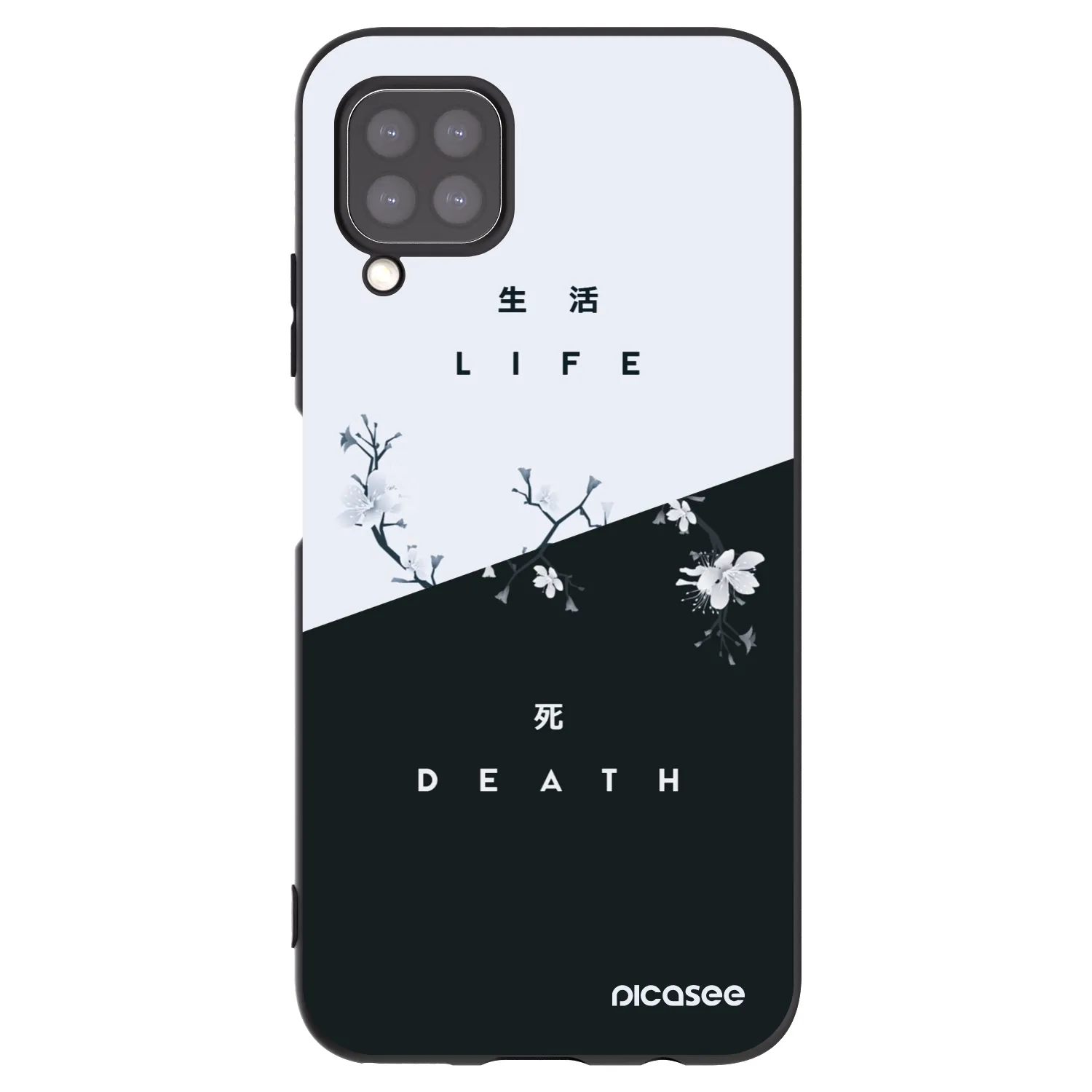 Picasee husă neagră din silicon pentru Huawei P40 Lite - Life - Death