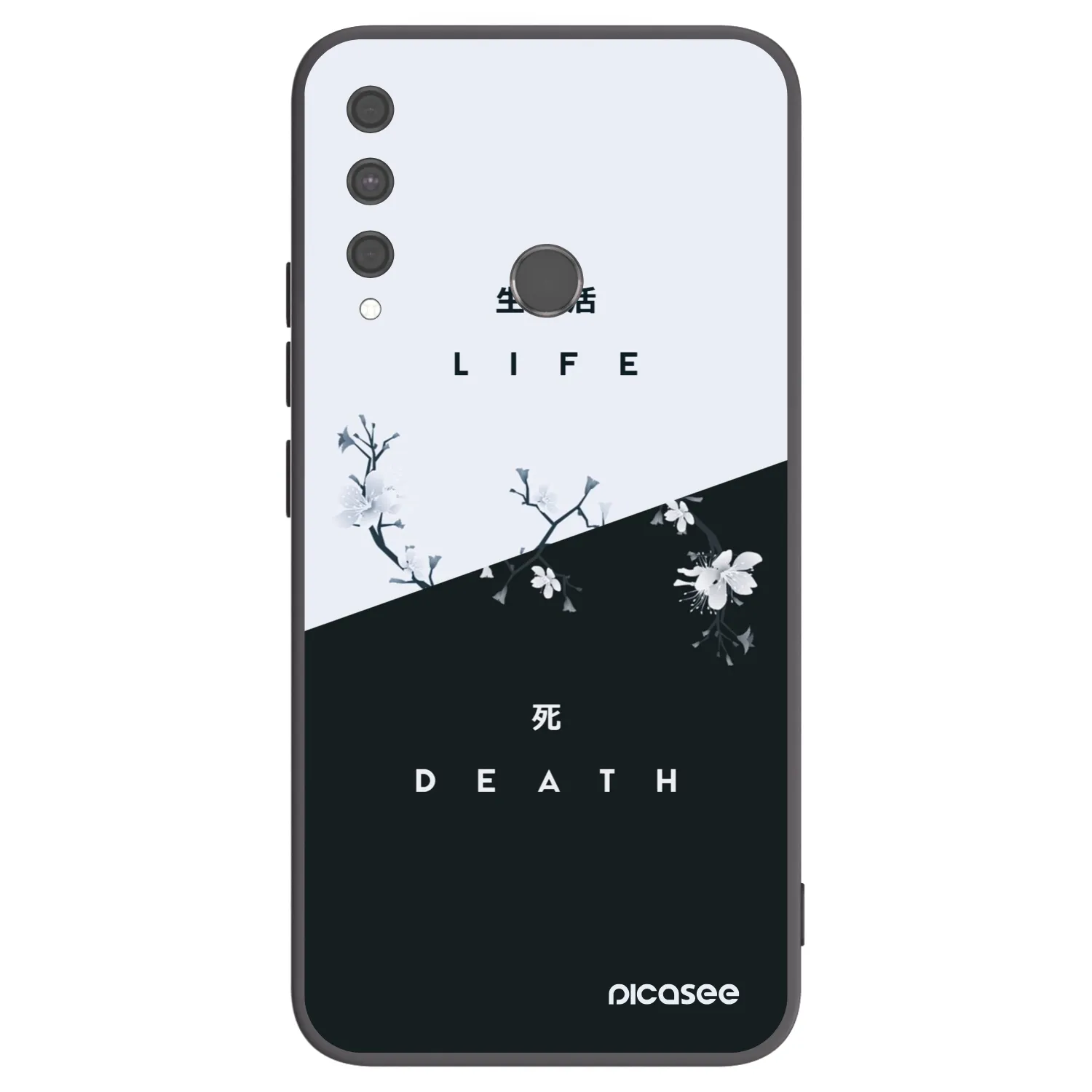 Picasee husă neagră din silicon pentru Huawei P40 Lite E - Life - Death