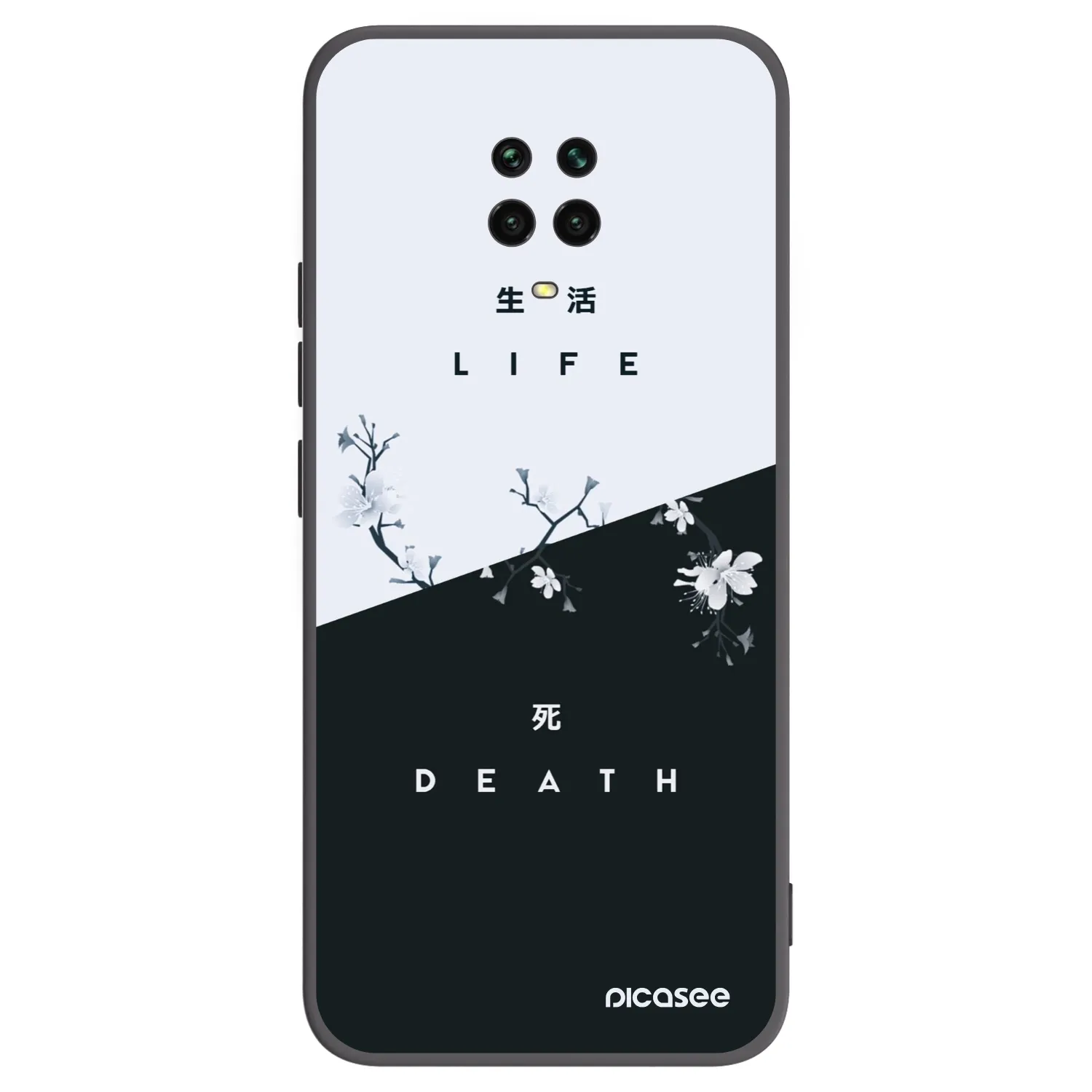 Picasee husă neagră din silicon pentru Xiaomi Redmi Note 9S - Life - Death