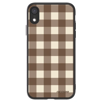 Picasee ULTIMATE CASE pentru Apple iPhone XR - Brown grid