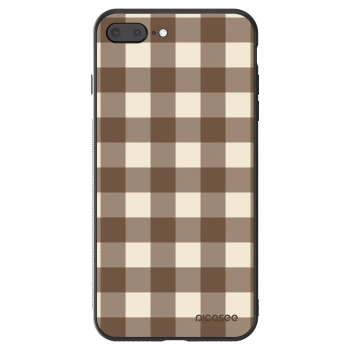 Husă pentru Apple iPhone 7 Plus - Brown grid