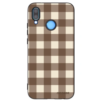 Picasee husă neagră din silicon pentru Huawei P20 Lite - Brown grid