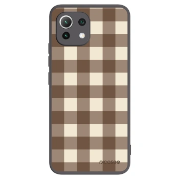 Picasee husă neagră din silicon pentru Xiaomi Mi 11 Lite - Brown grid