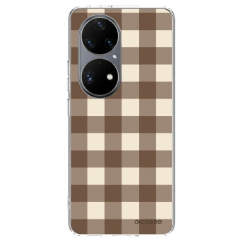 Husă pentru Huawei P50 - Brown grid