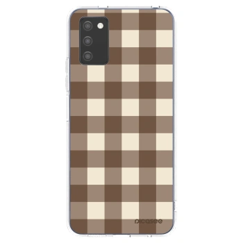 Husă pentru Samsung Galaxy A02s A025G - Brown grid
