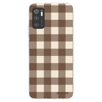 Picasee husă transparentă din silicon pentru Xiaomi Poco M3 Pro 5G - Brown grid