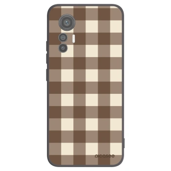 Picasee husă neagră din silicon pentru Xiaomi 12 Lite - Brown grid