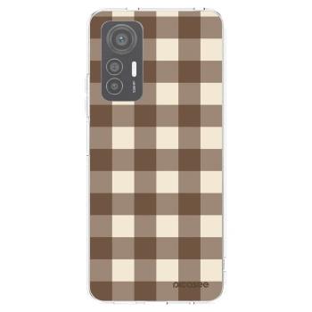 Picasee husă transparentă din silicon pentru Xiaomi 12 Lite - Brown grid