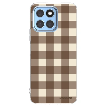 Picasee husă transparentă din silicon pentru Honor X8 5G - Brown grid