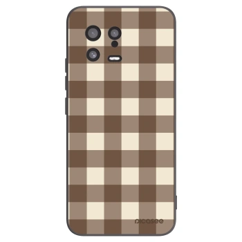Picasee husă neagră din silicon pentru Xiaomi 13 - Brown grid