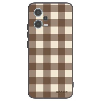 Picasee husă neagră din silicon pentru Xiaomi Redmi Note 12 5G - Brown grid