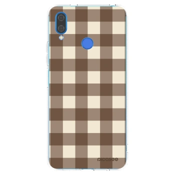 Picasee husă transparentă din silicon pentru Huawei Nova 3 - Brown grid