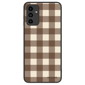 Husă pentru Samsung Galaxy A04s A047F - Brown grid
