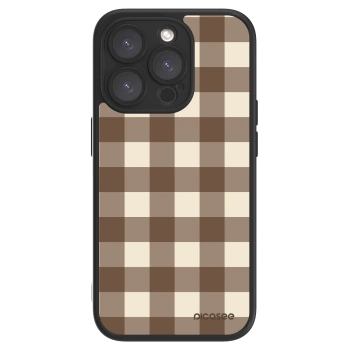 Picasee ULTIMATE CASE MagSafe pentru Apple iPhone 15 Pro - Brown grid