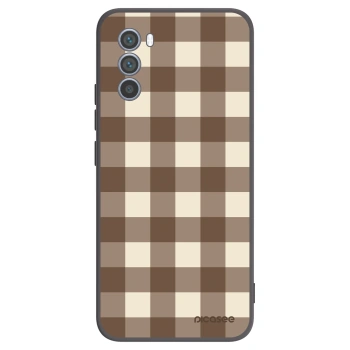 Husă pentru Motorola Moto G62 - Brown grid