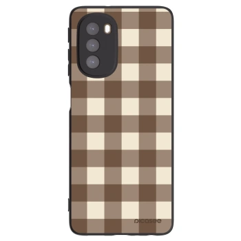 Husă pentru Motorola Moto G51 - Brown grid