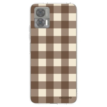 Picasee husă transparentă din silicon pentru Motorola Edge 30 Neo - Brown grid