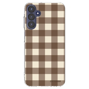 Picasee husă transparentă din silicon pentru Samsung Galaxy A15 A155F 4G - Brown grid