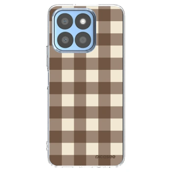 Picasee husă transparentă din silicon pentru Honor X8b - Brown grid