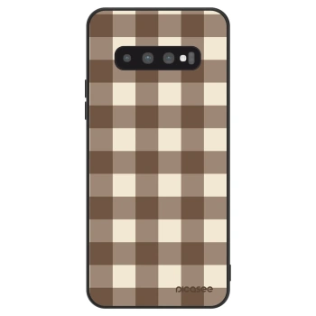 Husă pentru Samsung Galaxy S10 Plus G975 - Brown grid