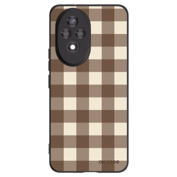 Picasee husă neagră din silicon pentru Honor 200 Pro 5G - Brown grid