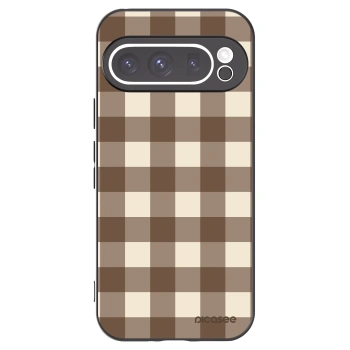 Picasee husă neagră din silicon pentru Google Pixel 9 Pro - Brown grid