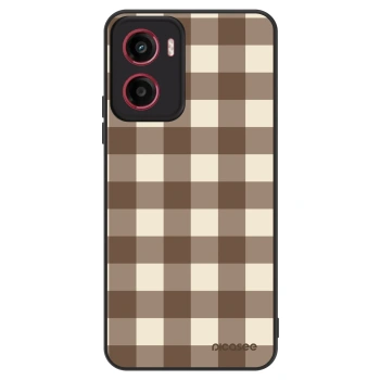 Husă pentru Motorola Moto G05 - Brown grid