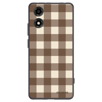 Picasee husă neagră din silicon pentru Motorola Moto E14 - Brown grid