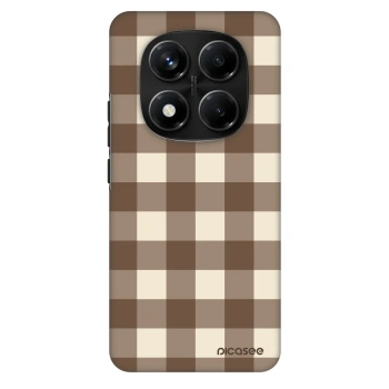 Husă pentru Xiaomi Redmi Note 14 Pro+ 5G - Brown grid