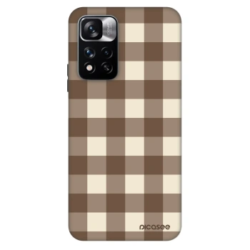 Husă pentru Xiaomi Redmi Note 11 Pro 5G - Brown grid