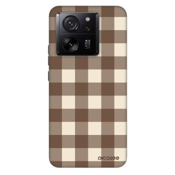 Husă pentru Xiaomi 13T - Brown grid