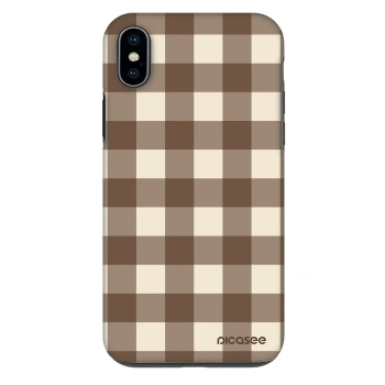 Husă pentru Apple iPhone XS Max - Brown grid